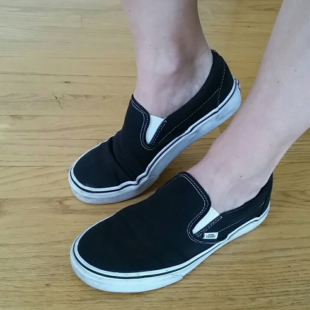 Vans, black, women's size 9